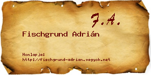 Fischgrund Adrián névjegykártya